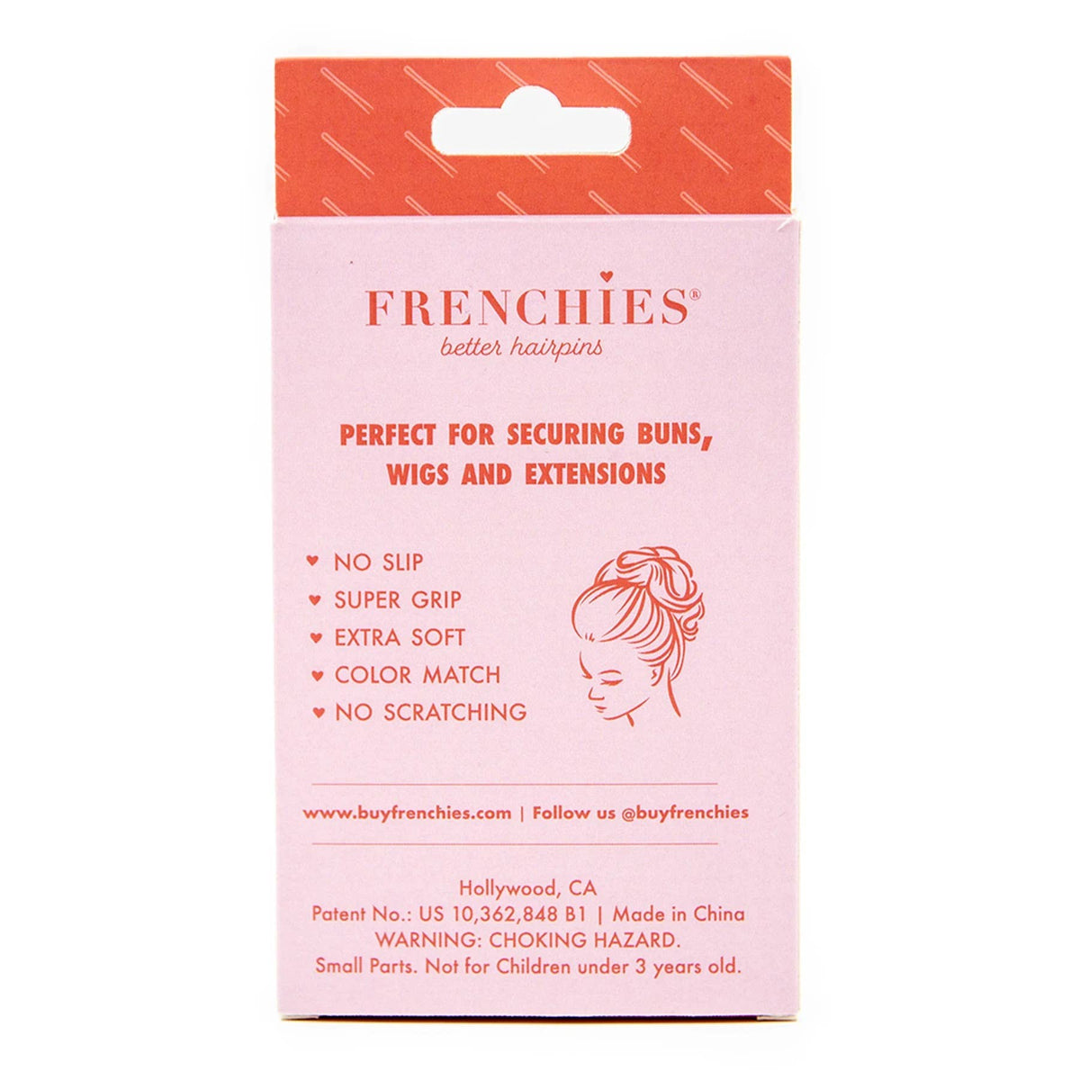 Frenchies - Frenchies  Fabulous Flocked Hairpin - Red