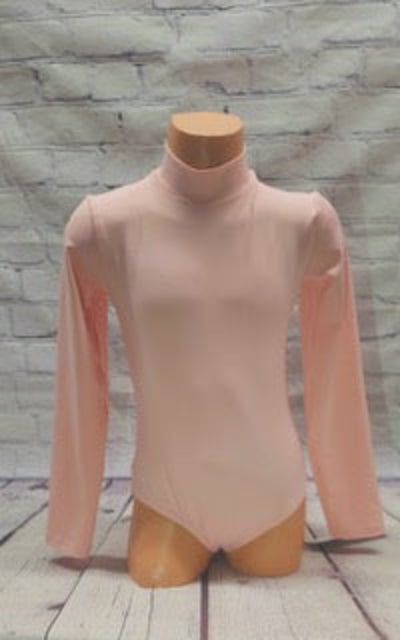 Uniform - Chocolate Ballerinas - Kids- Long Sleeve, Mock Neck Non - Company Pink Leotard
