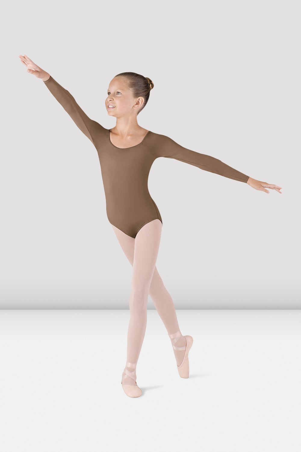 BLOCH - CL5609 Girls Long Sleeve Leotard  Almond