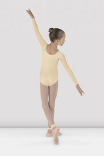 BLOCH - CL5609 Girls Long Sleeve Leotard  Sand