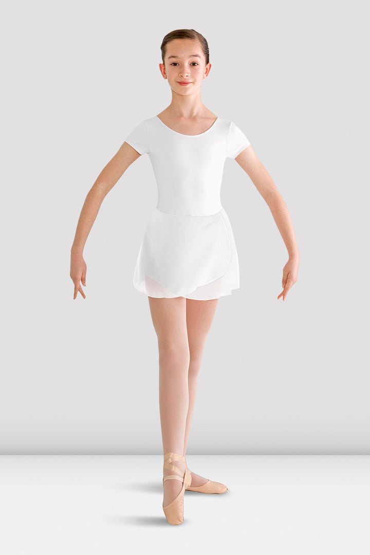 BLOCH - CL8262 - Short Sleeve Skirted  Dress   White