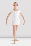 BLOCH - CL8262 - Short Sleeve Skirted  Dress   White