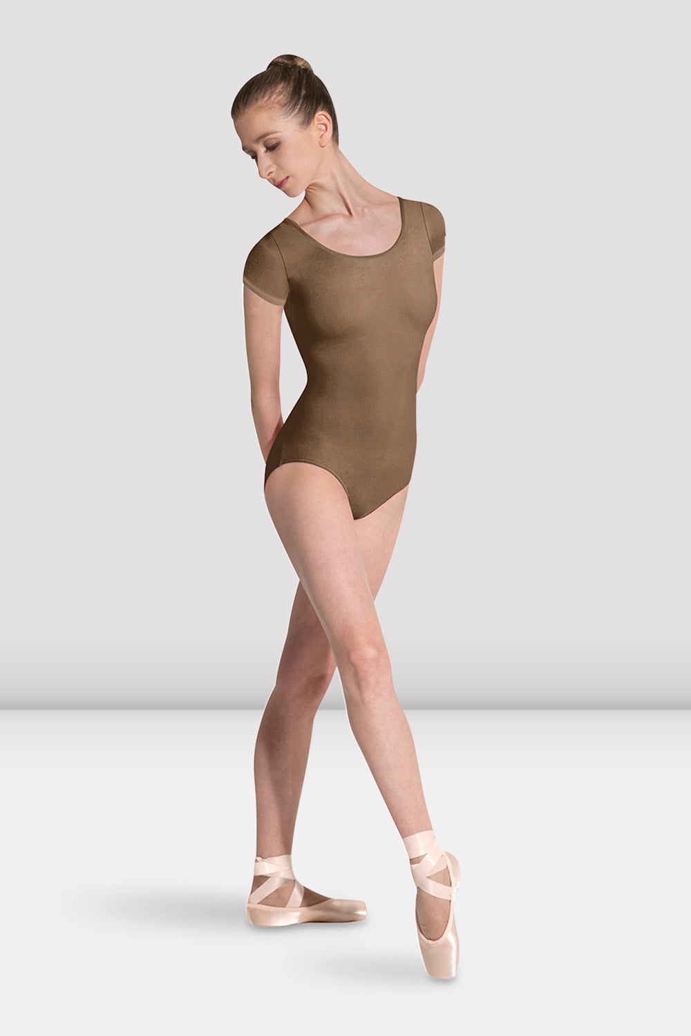 BLOCH - L5602 Ladies Cap Sleeve Leotard  Almond
