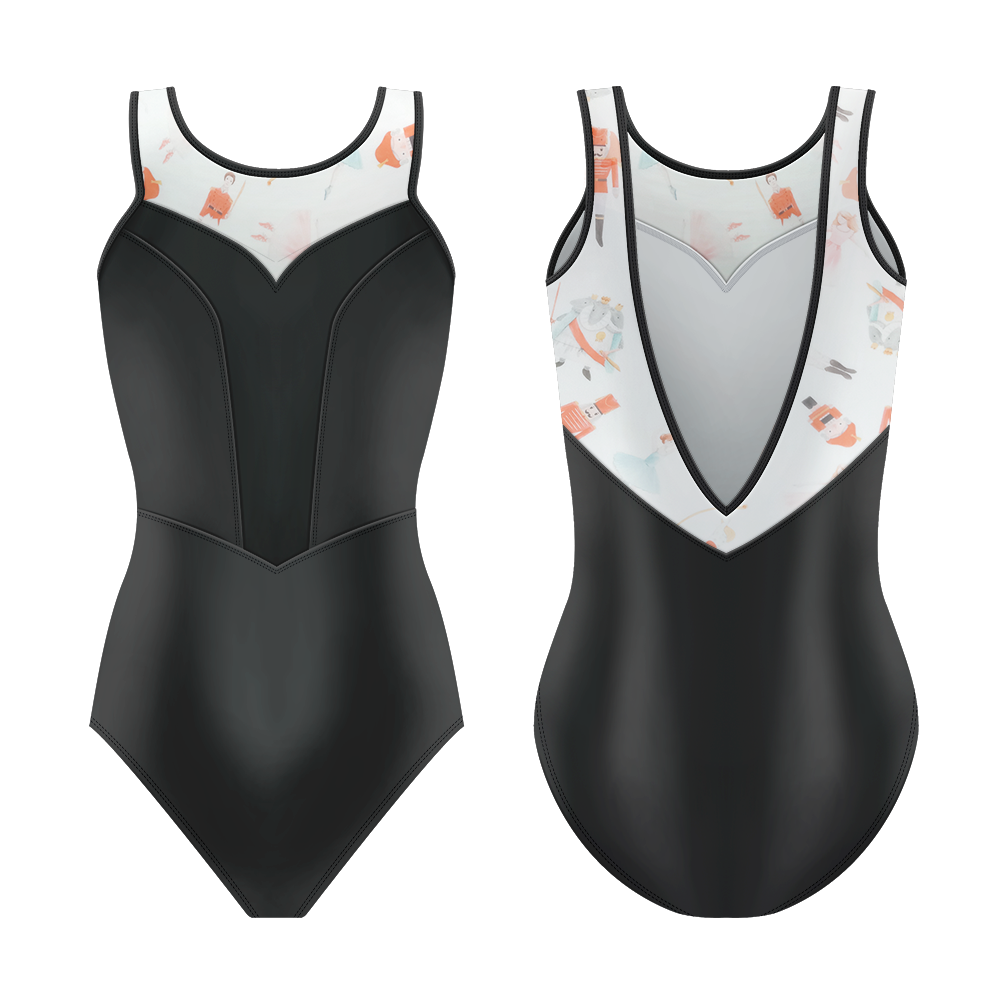 Danse de Paris - DDP NUTCRACKER Sweet Leotard -  three colors Rouge, White, Black