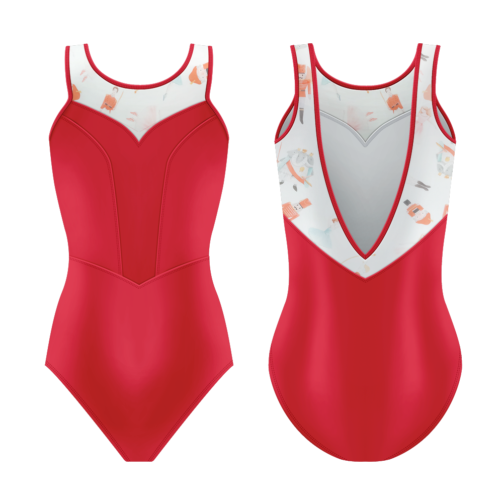 Danse de Paris - DDP NUTCRACKER Sweet Leotard -  three colors Rouge, White, Black