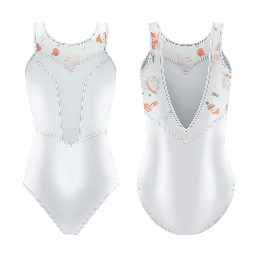 Danse de Paris - DDP NUTCRACKER Sweet Leotard -  three colors Rouge, White, Black