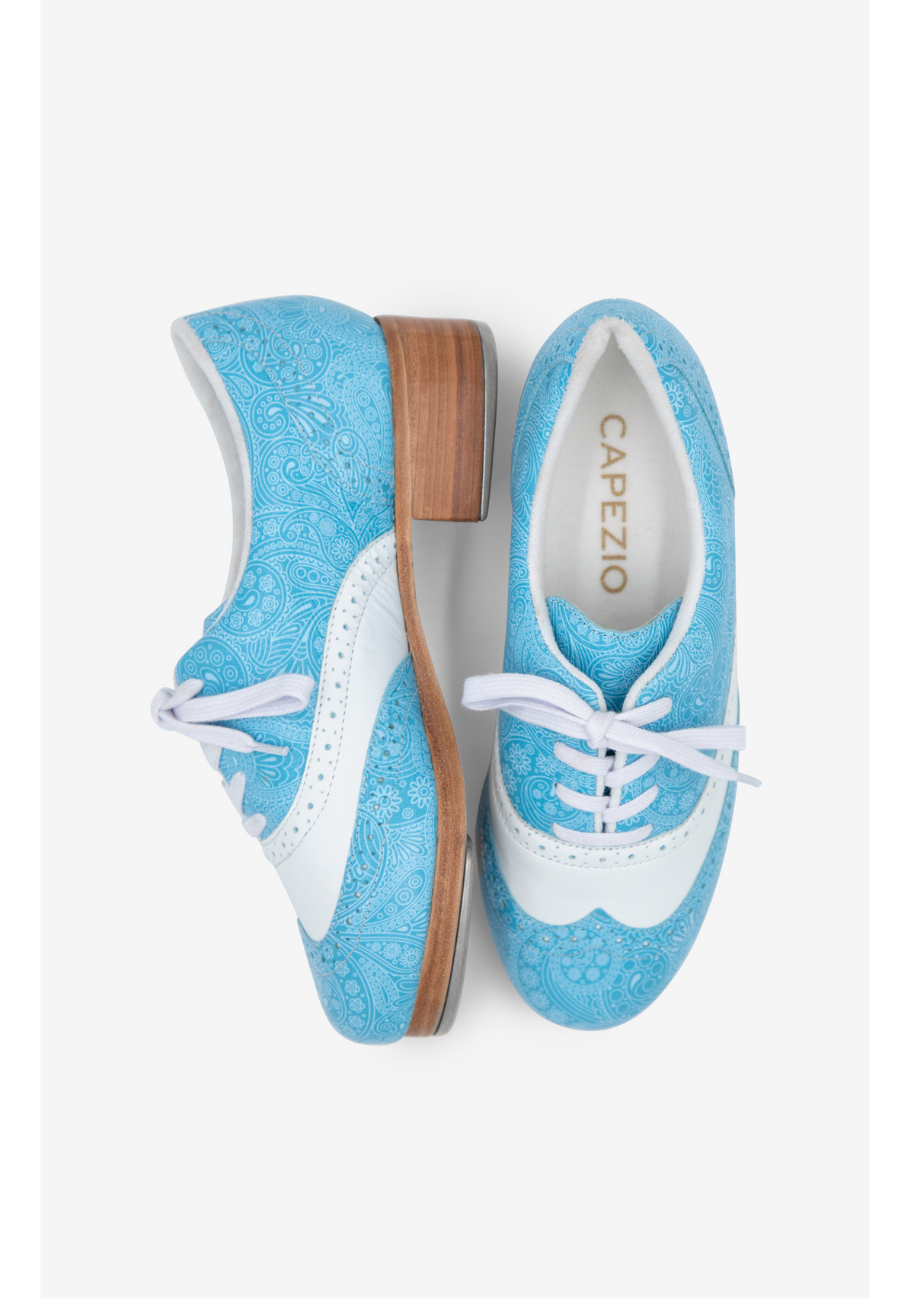 AVAILABLE  NOW - LIMITED Edition Paisley Blu &amp; White - Capezio Roxy Tap Shoe 2025 960F