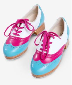 LIMITED Edition - Capezio Roxy Tap Shoe 960 Fashion colors 960F - Fuschia, Turquoise and White