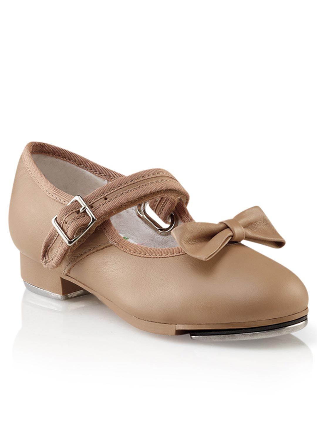 CAPEZIO -  3800 Children&#39;s Velcro Buckle Mary Jane Tap Shoe  CARAMEL