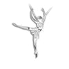 Mikelart Necklace Pendant Ballerina Dancer Arabesque Balanchine